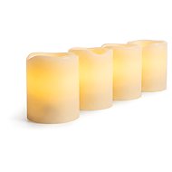Solight Set of 4 Christmas Candles, 4.5 × 6 cm, Natural Wax, 1x CR2032 - LED Candle