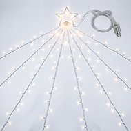 Solight LED Christmas Tree Chain with Star, 2.1m Height, 212 LEDs, IP44 - Light Chain