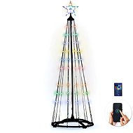 Solight Smart Christmas Tree, 150 LED, 1.5m, IP44, RGB, Remote Control + BT App - Christmas Decoration