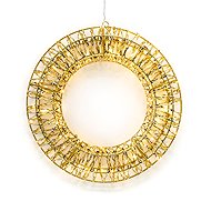 Solight 3D LED Christmas Wreath, 150 LEDs, 50cm, IP44, Warm White, Timer - Christmas Decoration