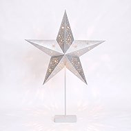 Solight LED Christmas Star Table Decoration, 10× LED, 3× AA, Silver - Christmas Decoration