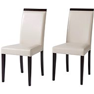 Danish Style Jídelní židle Reve (SET 2 ks), krémová / černá - Jídelní židle