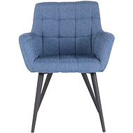 BHM Germany Jídelní židle Lyss, textil, modrá - Jídelní židle