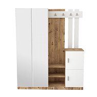 Dalenor Předsíňová stěna Monaco, 180 cm, bílá - Předsíňová stěna