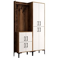 Dalenor Předsíňová stěna Berlin, 200 cm, ořech / bílá - Předsíňová stěna