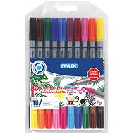 Stylex Double ended fibre pens, 10 pcs - Felt Tip Pens
