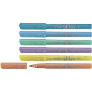 Stylex Glitter felt tip pens, 6 pastel colours - Felt Tip Pens