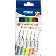 Stylex Outline marker, 6 colours - Felt Tip Pens