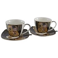 Home Elements 2 šálky s podšálky a lžičkami - Klimt - Set of Cups
