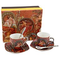 Home Elements Espresso šapo sada, 2×75 ml, Mucha tmavý - Set of Cups