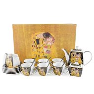 Home Elements luxury tea set, 15 pcs, Klimt, Kiss dark - Set of Cups