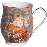 Home Elements Porcelain mug 350 ml, Mucha dark - Mug