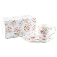 Home Elements Porcelain mug 360 ml with coaster, Rose - Mug
