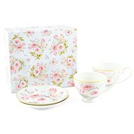 Home Elements Porcelánový šálek s podšálkem 2 × 250 ml, Růže - Set of Cups
