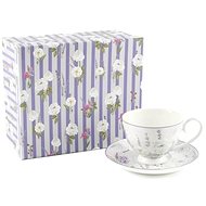 Home Elements Porcelain cup and saucer 250 ml, Lavender - Cup