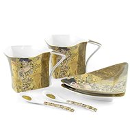 Home Elements Sada - dva tvarované šálky 250 ml s podšálky a lžičkami - Klimt Adele - Set of Cups