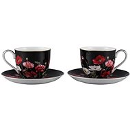 Home Elements Set dvou šálků s podšálky Máky černé 2 - Set of Cups