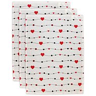 Home Elements Set of 3 tea towels 50×70 cm, Hearts and Diamonds - Kitchen Towel