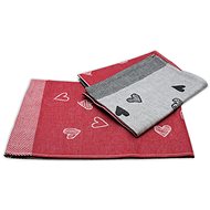 Home Elements Egyptian cotton tea towel set 50×70 cm, 3 pcs, Heart - Kitchen Towel
