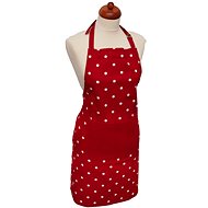 Home Elements Kitchen apron 60×80 cm, red with white polka dots - Apron