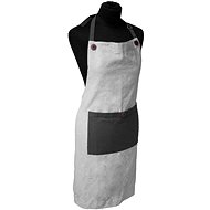 Home Elements Men's kitchen apron, light and dark grey recycled cotton - Apron