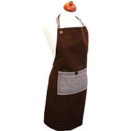 Home Elements Men's kitchen apron, chocolate + recycled cotton - Apron
