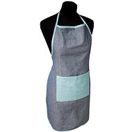 Home Elements Recycled cotton kitchen apron, 60×80 cm, blue - Apron