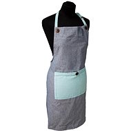 Home Elements Recycled cotton kitchen apron, 70×85 cm, blue - Apron