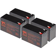 T6 Power battery set for Hewlett Packard RBC25, VRLA, 12 V - UPS Batteries