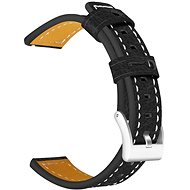 Tactical Color Leather Strap for Samsung Gear 42mm Black - Watch Strap