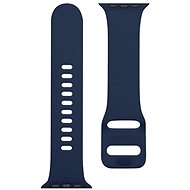 Taktisches Silikonarmband mit Dornschließe für Apple Watch 42 / 44mm Nachtblau - Armband
