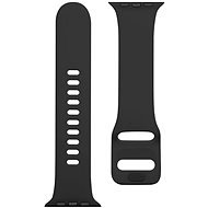 Taktisches Silikonarmband mit Dornschließe für Apple Watch 42 / 44mm Schwarz - Armband