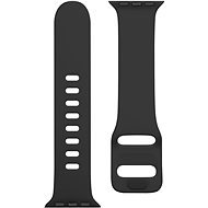 Taktisches Silikonarmband mit Dornschließe für Apple Watch 38 / 40mm Schwarz - Armband