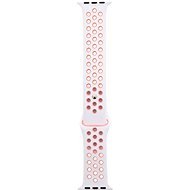 Tactical Double Silicone Strap for Apple Watch 1/2/3 42mm White/Pink - Watch Strap