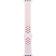 Tactical Double Silicone Strap for Apple Watch 1/2/3 42mm White/Pink - Watch Strap