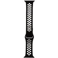Tactical Double Silicone Strap for Apple Watch 4 40mm Black/White - Watch Strap