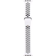 Tactical Double Silicone Strap for Apple Watch 4 40mm White/Black - Watch Strap