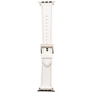 Tactical Colour Leather Strap for Apple Watch 1/2/3 42mm White - Watch Strap