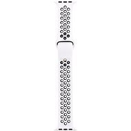 Tactical Double szilikon szíj Apple Watch 4 44mm okosórához - fehér/fekete - Szíj