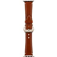 Tactical Genuine Leather Strap for Apple Watch 1/2/3 42mm Brown - Watch Strap