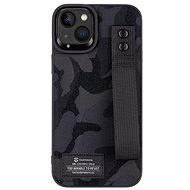 Tactical Camo Troop Drag Strap Kryt pro Apple iPhone 14 Plus Black - Handyhülle