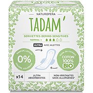 TADAM Dermo Sensitive Organic Cotton Pads, Normal+, 14 pcs - Sanitary Pads