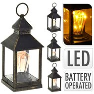 Lantern with LED bulb 23 cm black - Lantern