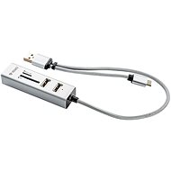 Yenkee YHC 103SR USB C OTG HUB+čtečka - Card Reader