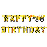GODAN Happy birthday garland - construction site 360 cm - Garland