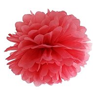 PARTYDECO Paper pompom 25 cm red - Party Accessories