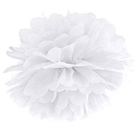 PARTYDECO Paper pompom 25 cm white - Party Accessories