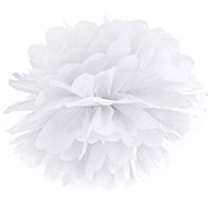 PARTYDECO Paper pompom 35 cm white - Party Accessories