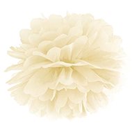 PARTYDECO Paper pompom 35 cm cream - Party Accessories