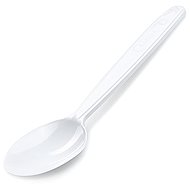 Plastic coffee spoons white 13 cm, 50 pcs - Spoon